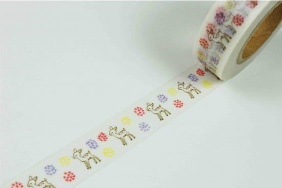 CAFE HAYASHIYA Original Masking Tape [Bambi × Flower]