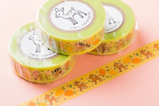 CAFE HAYASHIYA Original Masking Tape [Bambi × Lemon Yellow]