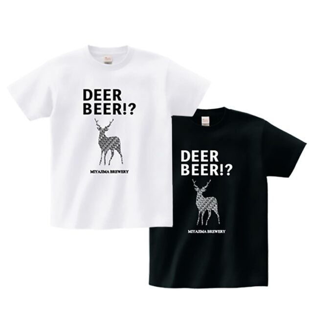 Tシャツ DEER BEER!? 黒/白