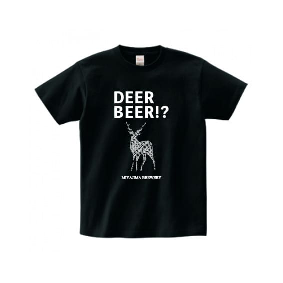 Tシャツ DEER BEER!? 黒/白