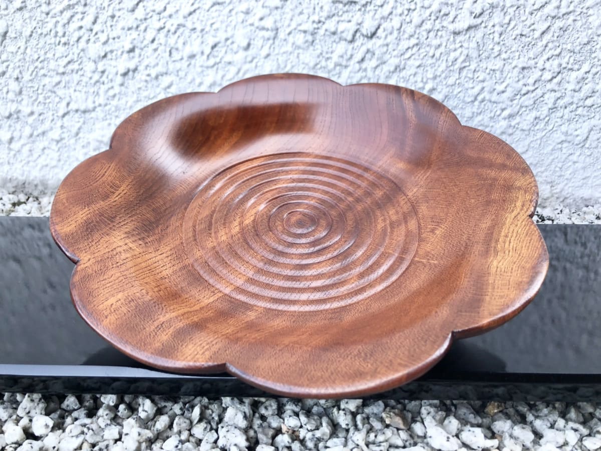Keyaki Wakka Platter 8 sun 24cm