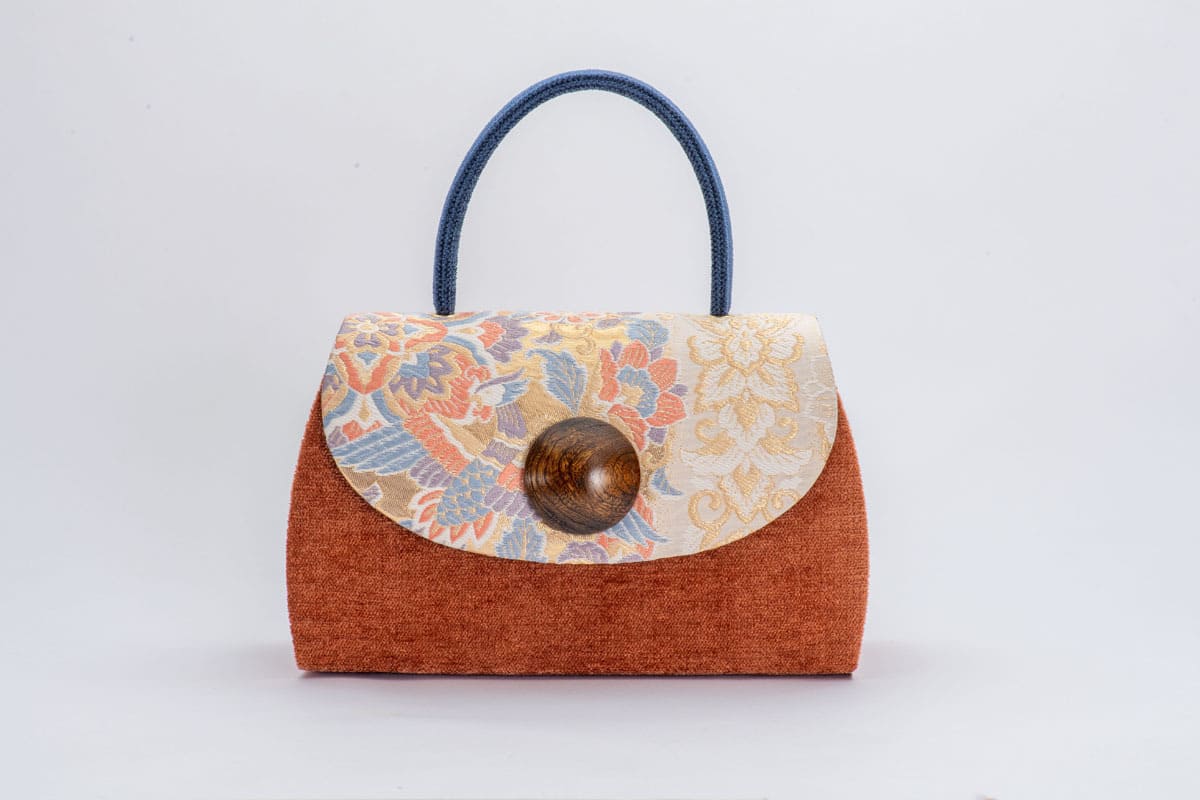 Housoge Houou Design (Orange) Handmade Bag