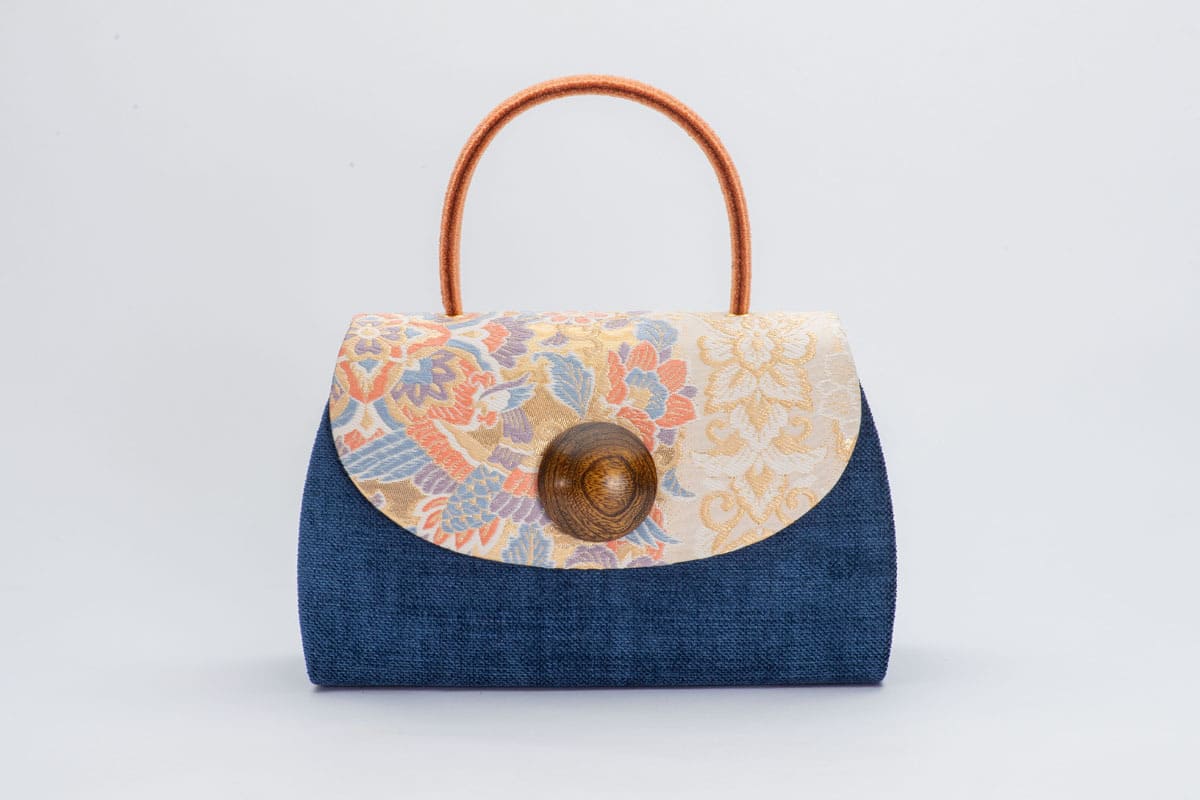 Housoge Houou Design (Blue) Handmade Bag